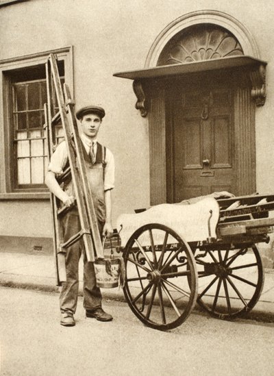 An Islington window cleaner, from Wonderful London, published 1926-27 by English Photographer